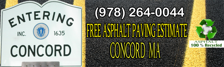 Free Asphalt Paving Estimate Concord MA